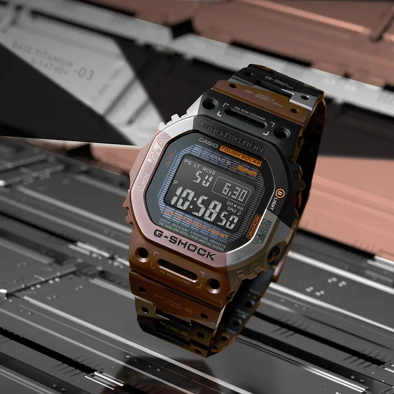 Casio G-Shock Titanium Virtual Armor Solar Tough Bluetooth® Men's Watch | GMW-B5000TVB-1